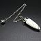 Natural Howlite Bullet Cone Pointed Dowsing Pendulums, 230mm