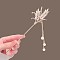 Alloy Hair Sticks, Hair Accessories for Women & Girls, Leaf, 180mm