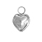 304 Stainless Steel Cabochon Settings, Platinum, Heart, Tray: 5mm, 9x6mm