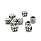 Non-Tarnish 304 Stainless Steel Beads, Grooved, Column, Stainless Steel Color, 6x6mm, Hole: 3mm