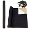 Olycraft 1 Sheet Rectangle Linen Fabric, with Paper Back, for Book Binding, Black, 100x43x0.05cm