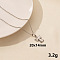 304 Stainless Steel Pendant Necklaces, Cable Chain Necklaces