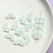 Gold Foil Handmade Lampwork Beads, Butterfly, Light Cyan, 15x8mm