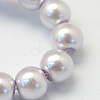 Baking Painted Pearlized Glass Pearl Round Bead Strands HY-Q003-10mm-25-3