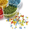 7 Colors Glass Round Seed Beads SEED-YW0001-24B-01-4