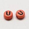 Colorful Acrylic Horizontal Hole Letter Beads SACR-Q104-M02-2