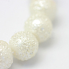 Baking Painted Textured Glass Pearl Round Bead Strands X-HY-Q002-10mm-01-3