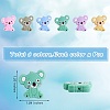 12Pcs 6 Styles Koala Silicone Beads JX661A-2