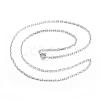 304 Stainless Steel Cable Chain Necklaces NJEW-P162-12S-1