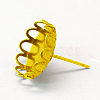 Brass Stud Earring Settings KK-I003-G-NF-3