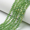 Electroplate Transparent Glass Beads Strands EGLA-A034-T6mm-H-2