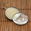 25mm Transparent Clear Domed Glass Cabochon Cover for Brass Photo Leverback Earring Making KK-X0013-NF-4