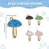 10Pcs 5 Colors Brass Enamel Pendants KK-SZ0004-01-2