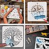 Large Plastic Reusable Drawing Painting Stencils Templates DIY-WH0172-771-4