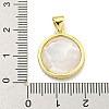 Brass Micro Pave Clear Cubic Zirconia Pendants KK-K354-04G-01-3