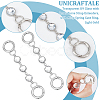 Flat Round Faceted Glass & Alloy Link Purse Strap Extenders HJEW-AB00197-5