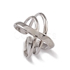 304 Stainless Steel Cuff Rings RJEW-G285-37P-1