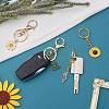 6Pcs Alloy Enamel Pendants Keychain KEYC-SW00003-01-4