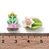 Spring Theme Opaque Resin Decoden Cabochons RESI-D010-06-3