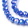 Electroplate Glass Beads Strands EGLA-A034-P4mm-B21-3