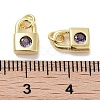 Brass Micro Pave Cubic Zirconia Charms KK-C051-13G-04-3