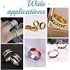 Unicraftale 16Pcs 8 Size 201 Stainless Steel Grooved Finger Ring for Men Women RJEW-UN0002-37-7