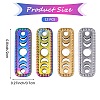 12Pcs 3 Colors Ion Plating(IP) 304 Stainless Steel Connector Charms STAS-SZ0002-96-2