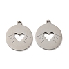 316L Surgical Stainless Steel Pendants STAS-F302-10P-01-1