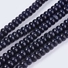 Synthetic Blue Goldstone Beads Strands X-G-S105-8mm-22-1