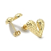 Rack Plating Brass Heart Stud Earrings for Valentine's Day EJEW-Q780-13G-2