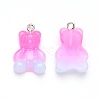 Gradient Color Opaque Resin Pendants RESI-R433-01-4