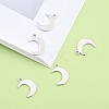 Crescent Moon Stainless Steel Charms Pendants X-STAS-Q168-06-6