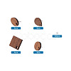 Coconut Brown Wood Stud Earring Findings EJEW-TA0010-06P-21