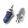 Natural Blue Aventurine Pointed Pendants G-K329-62P-3