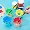 Children's No Spill Plastic Paint Cups AJEW-NB0001-73-2