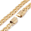 Ion Plating(IP) 304 Stainless Steel Curb Chains Necklace for Women NJEW-E155-01G-5