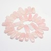 Rectangle Natural Rose Quartz Beads Strands G-L419-28-2