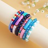 8Pcs 6 Style Synthetic Imperial Jasper & GLass Beaded Stretch Bracelets Set BJEW-SW00086-04-4