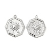 Brass with Micro Pave Clear Cubic Zirconia Pendants KK-B062-05P-3