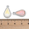 UV Plating Alloy with Mixed Color Glass Rhinestone Pendants FIND-M018-35P-3