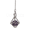 201 Stainless Steel Pouch Dowsing Pendulums PALLOY-JF02505-01-3