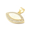 Brass Micro Pave Clear Cubic Zirconia Pendants KK-A221-11G-2