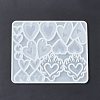 DIY Heart Theme Pendant Silicone Molds DIY-E065-06-3
