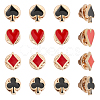CHGCRAFT 4 Sets 4 Style Ace of Spades & Clubs & Diamonds & King of Hearts Enamel Pins JEWB-CA0001-35-1