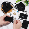 Nbeads 60Pcs Rectangle Velvet Drawstring Pouches TP-NB0001-66A-3