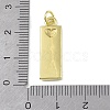 Brass Micro Pave Clear Cubic Zirconia Pendants KK-P266-06G-E-3