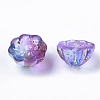 Two Tone Transparent Spray Painted Glass Beads X-GLAA-N035-06A-G01-3