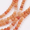 Natural Red Aventurine Beads Strands GSR6mmC023-1