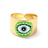 Enamel Horse Eye Open Cuff Rings RJEW-P042-01G-01-3