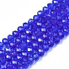 Electroplate Glass Beads Strands EGLA-A034-T4mm-B27-4